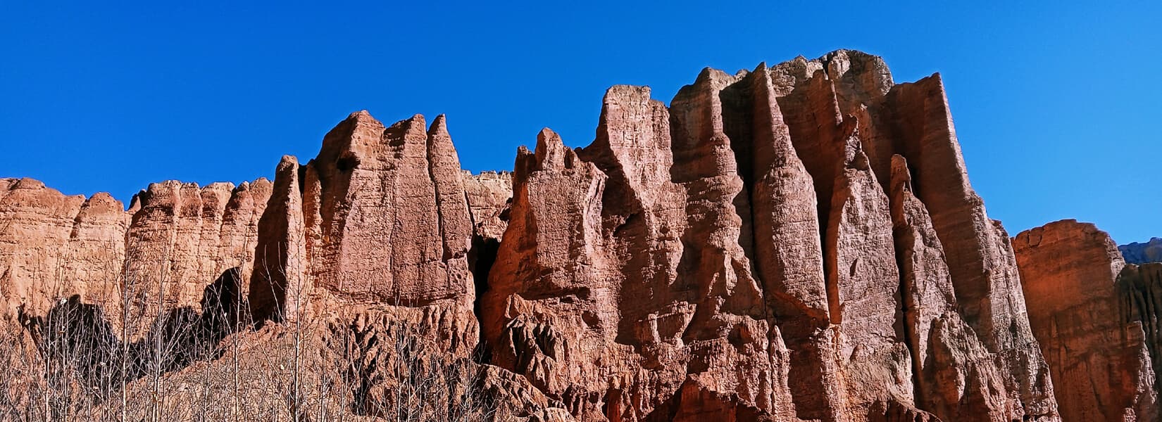 The Red Cliff in Dhakmar Mustang