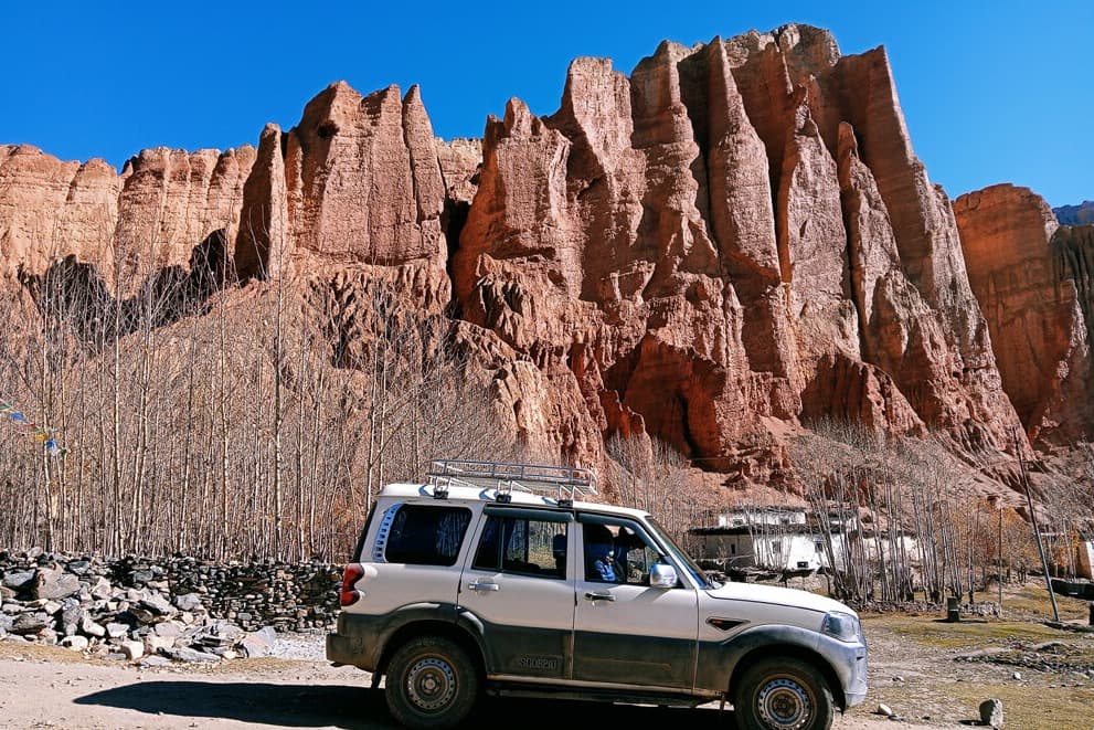 The Red Cliff in Dhakmar Mustang