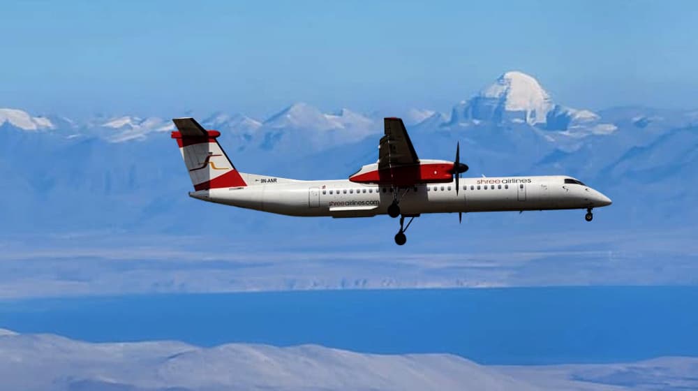 Kathmandu to Mount Kailash Mansarovar Lake View Flight by Plane