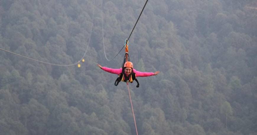 Nepal's Longest Superman Zipline in Nagarkot