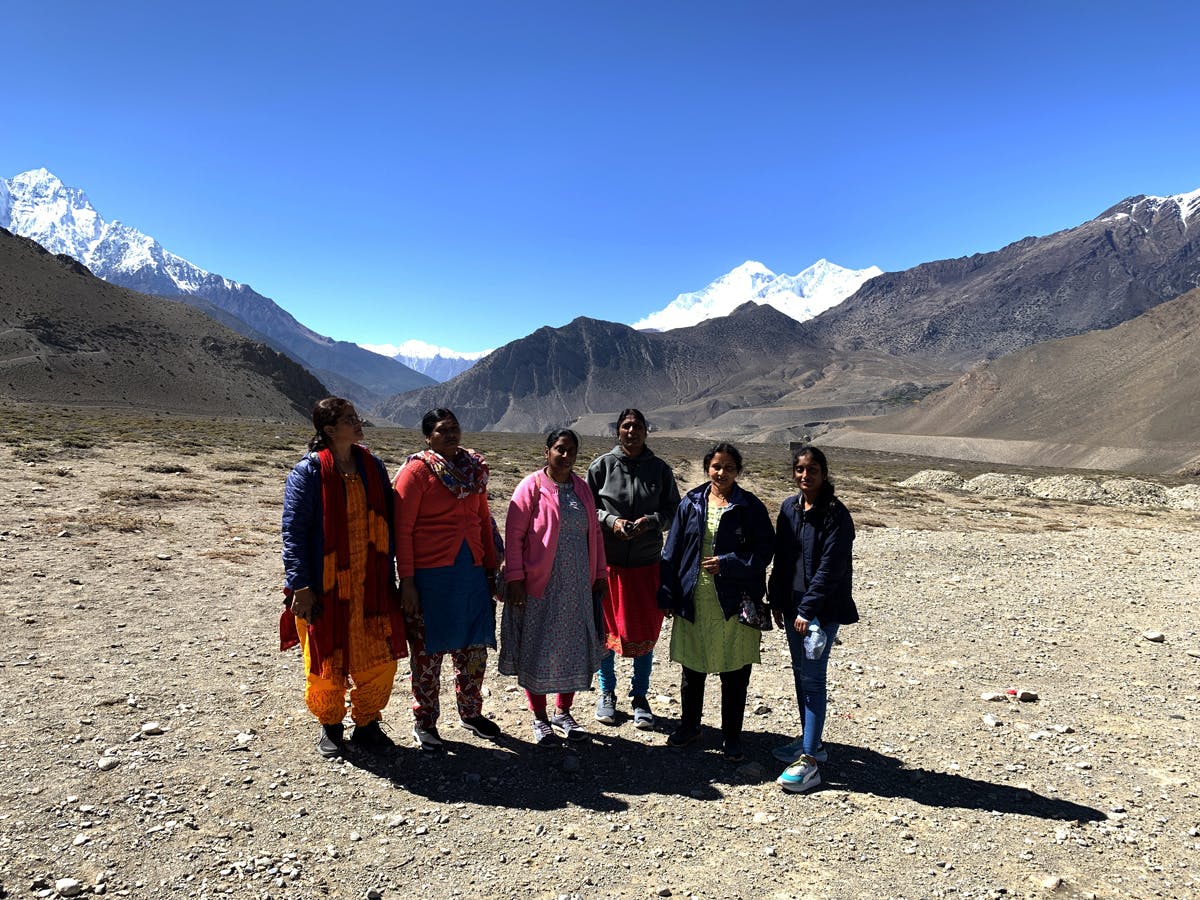 Indian guests on the way to Muktinath