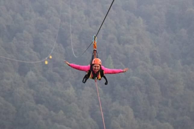 Nepal's Longest Superman Zipline in Nagarkot